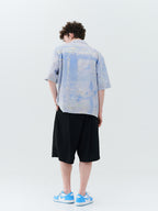 Monet Oil Painting Charing Cross Bridge Cuban Shirt