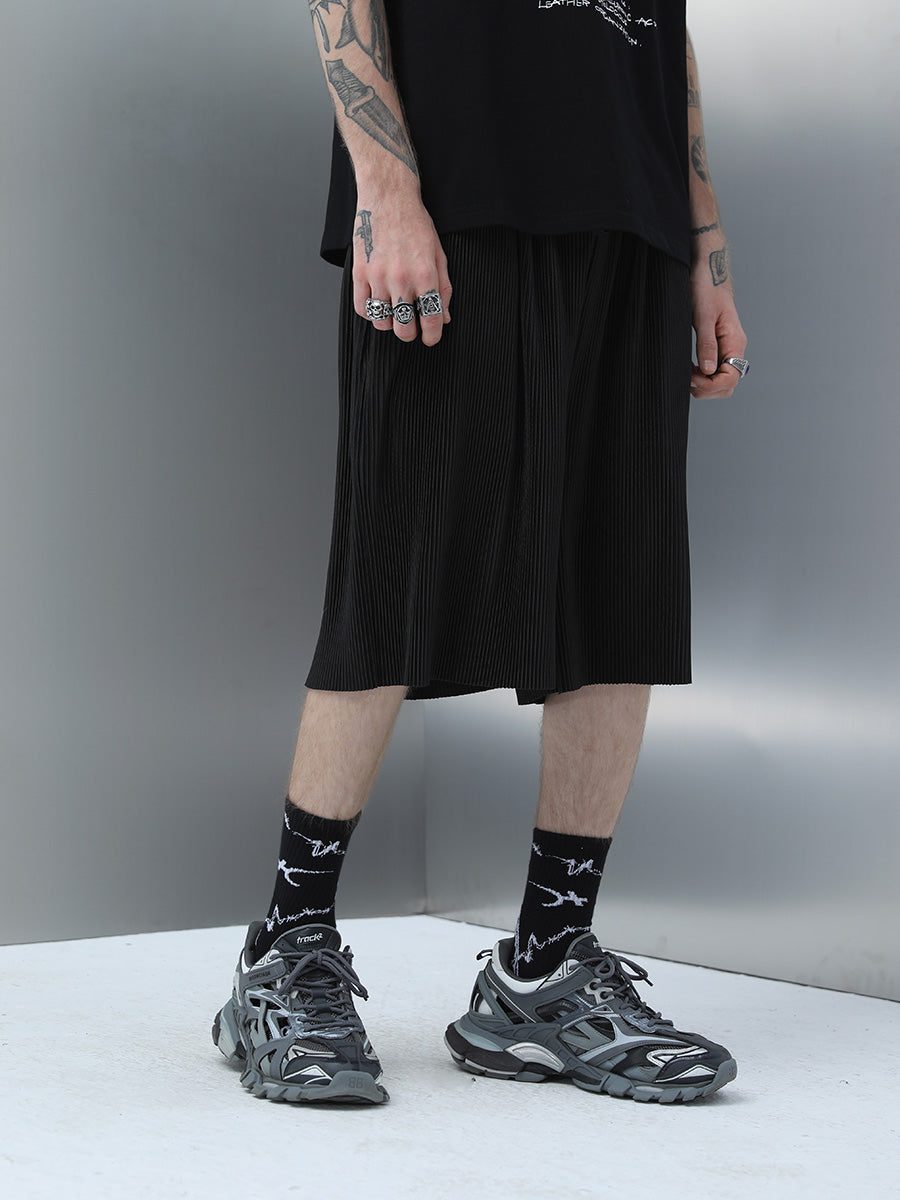 Striped Straight Shorts