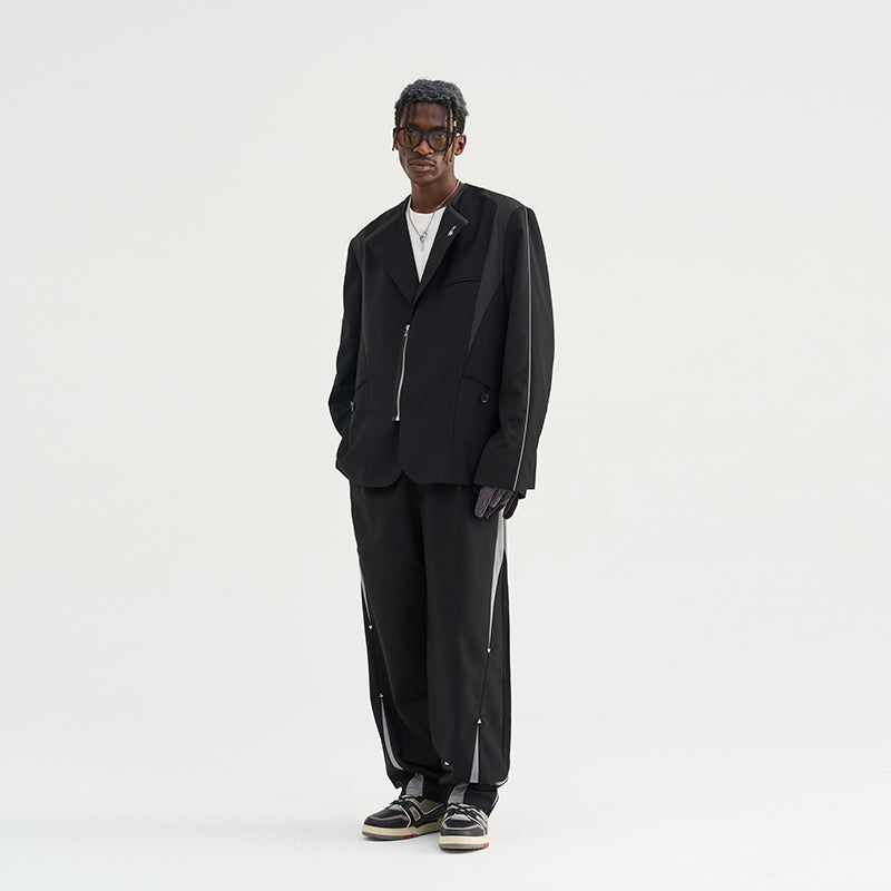 Reflective Sleeves Suit Jacket