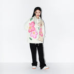 Handpainted Cartoon Flowers Coach Jacket
