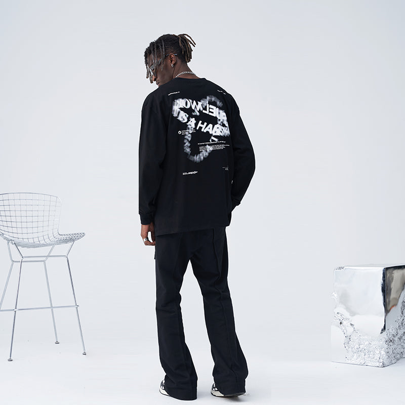 Ring Logo Print Long Sleeved Tee