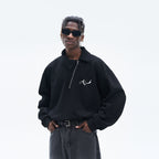 Zipper Asymmetric Polo Shirt