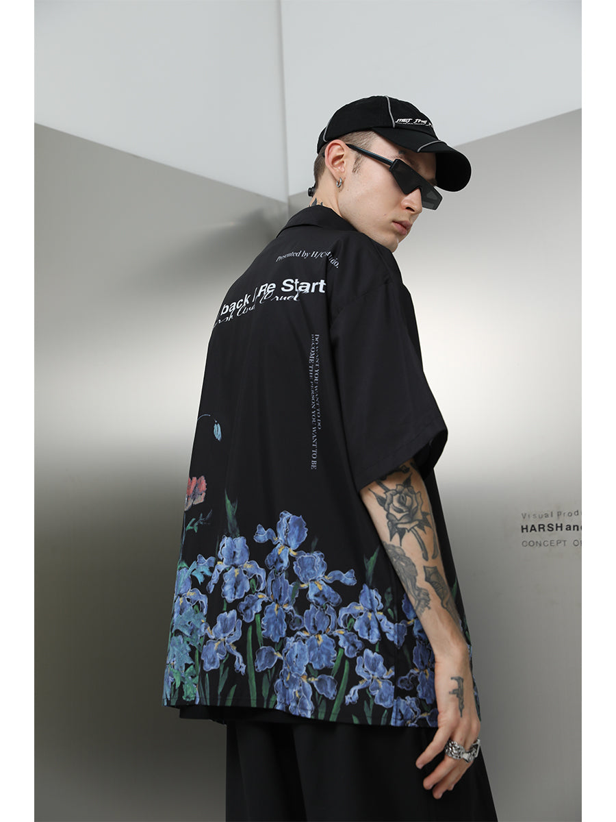 Floral Logo Cuban Shirt