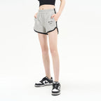 High Waist Striped Logo Shorts