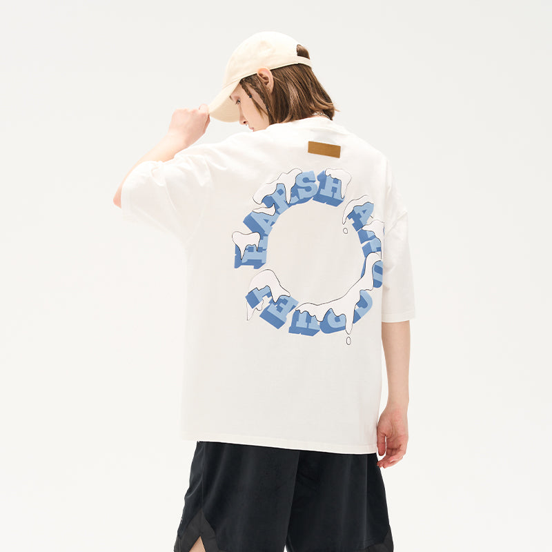 3D Ice Circle Logo Printed Tee