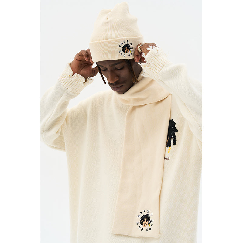 Cartoon Face Knitted Hat