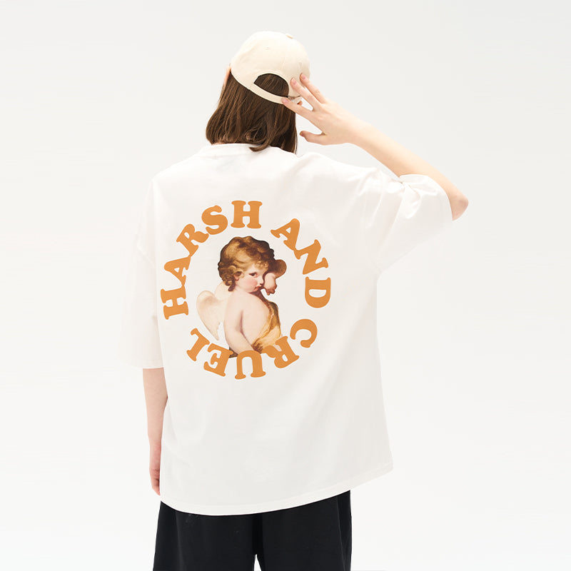 Little Angel Circle Logo Printed Tee