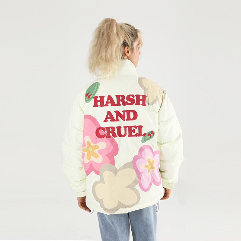 Cartoon Flowers Down Jacket