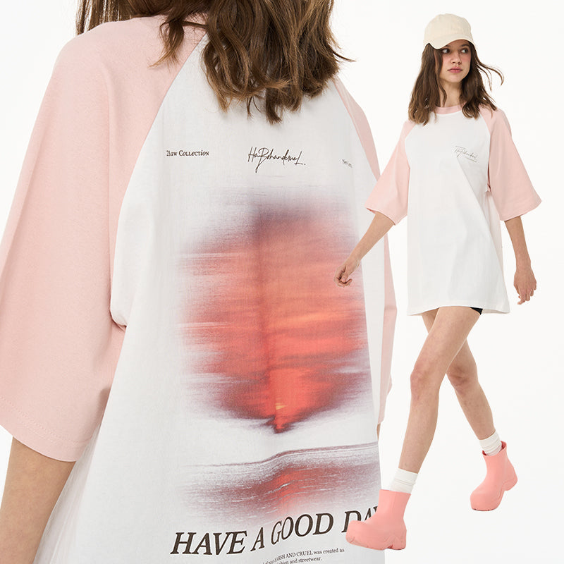 Sunset Logo Raglan Tee