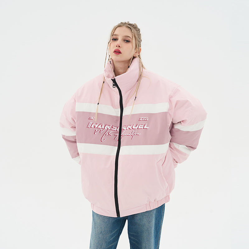 Printed Logo Stitching Padded Jacket