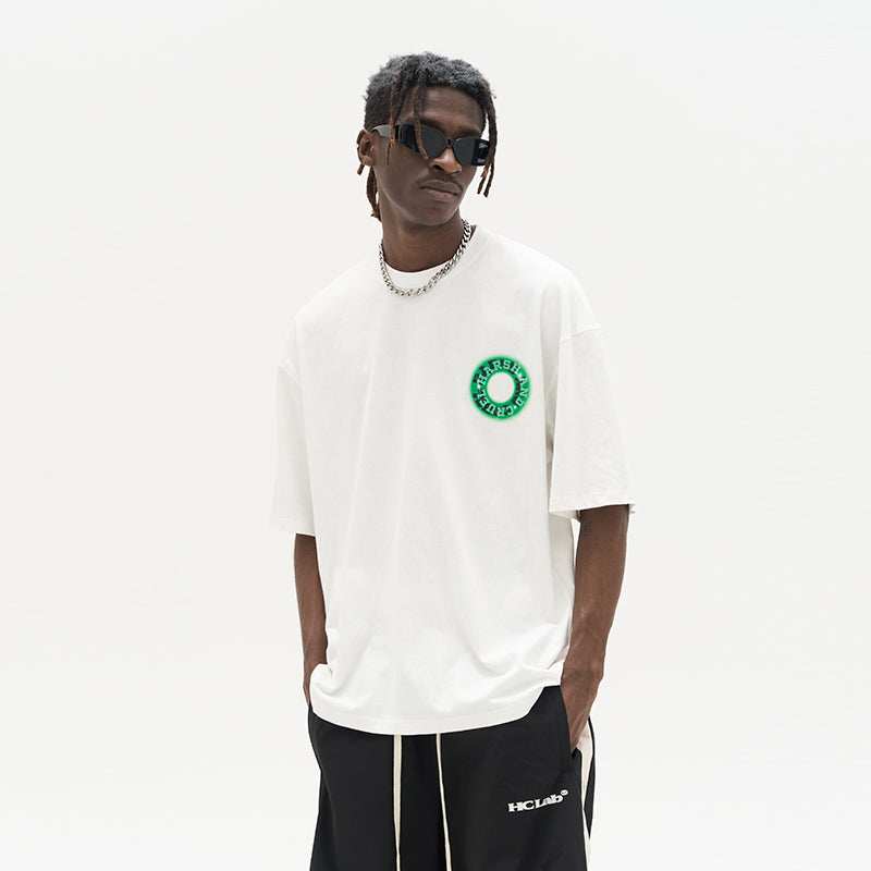 Fluorescent Logo Ring Printed Tee