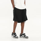 Side Striped Basic Loose Shorts