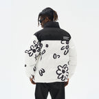 Watercolor Flowers Printed Down Jacket