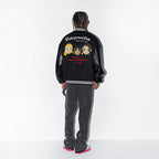 Cartoon Faces Varsity Jacket