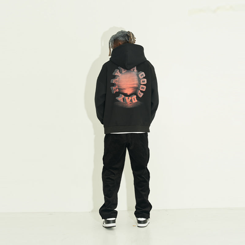 3D Circle Sunset Hoodie