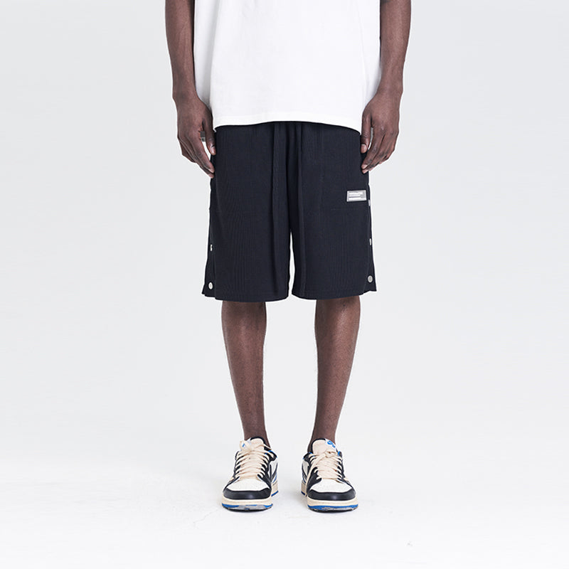 Casual Buttons Logo Shorts