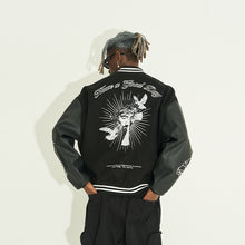 Load image into Gallery viewer, Religious Cross Varsity Jacket
