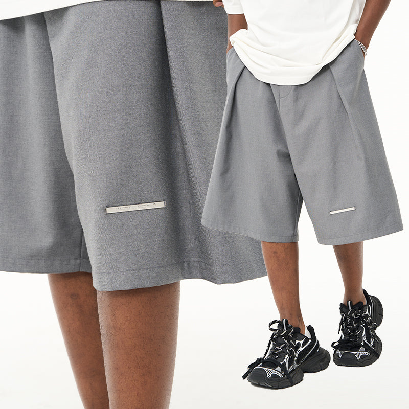Pleated Casual Suit Shorts
