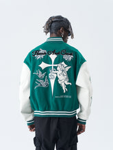 Load image into Gallery viewer, Angel Embroidered Varsity Jacket
