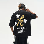 Handpainted Flowers Logo Printed Tee