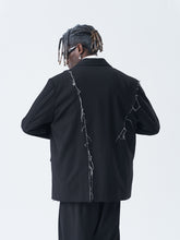 Load image into Gallery viewer, Detachable Chain Deconstructed Suit Jacket
