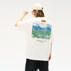 Van Gogh Oil Painting Handwritten Logo tee