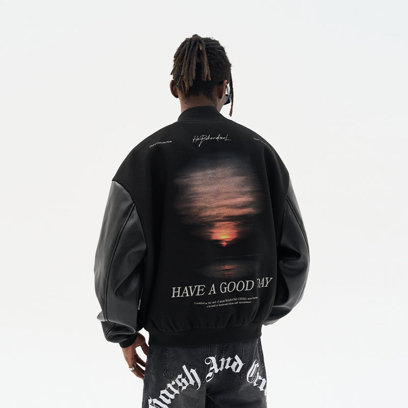 Sunset Landscape Varsity Jacket