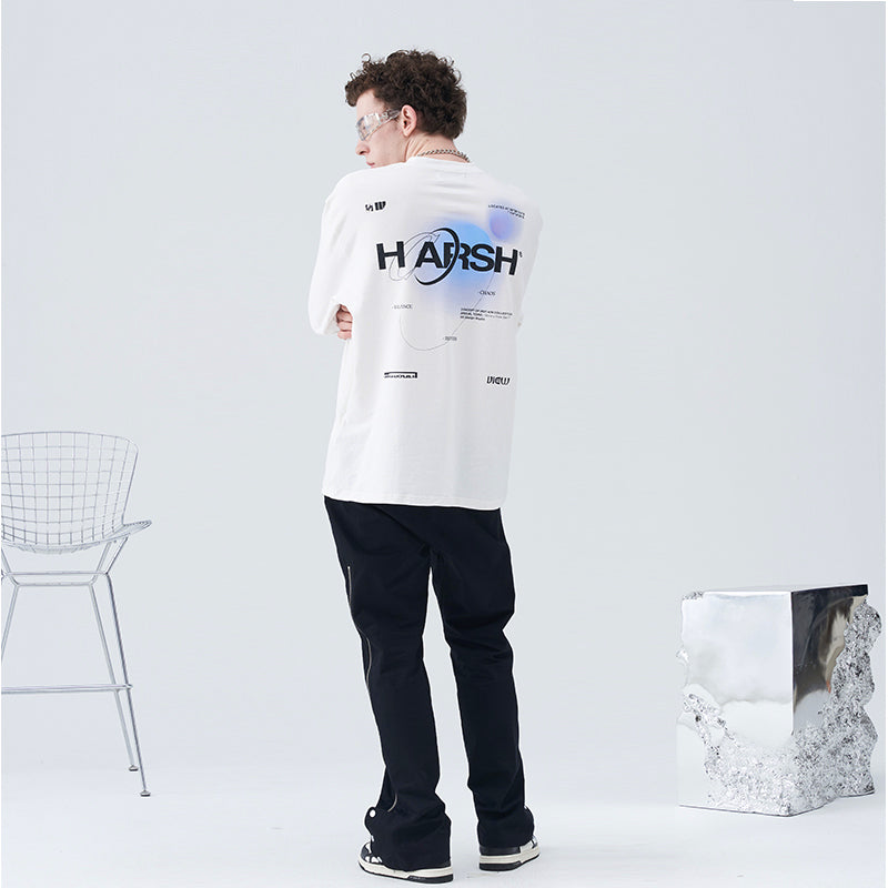 Neon Print Logo Long Sleeved Tee