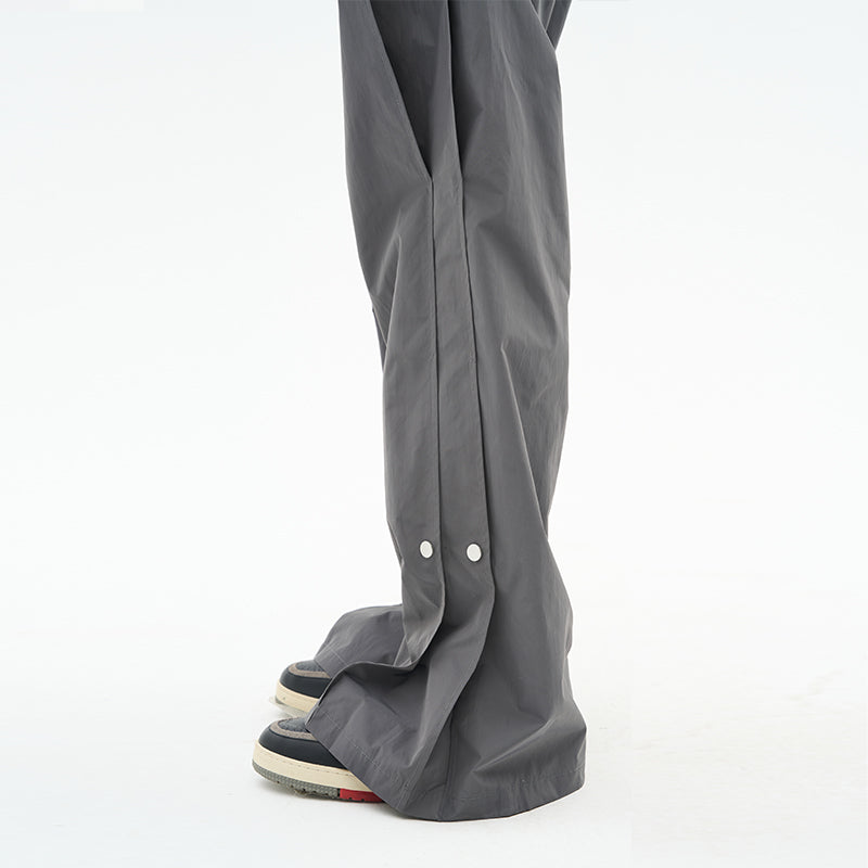 Wide Leg Buttons Flared Trousers