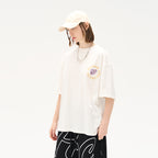 Oil Painting Paradise Circle Logo Printed Tee