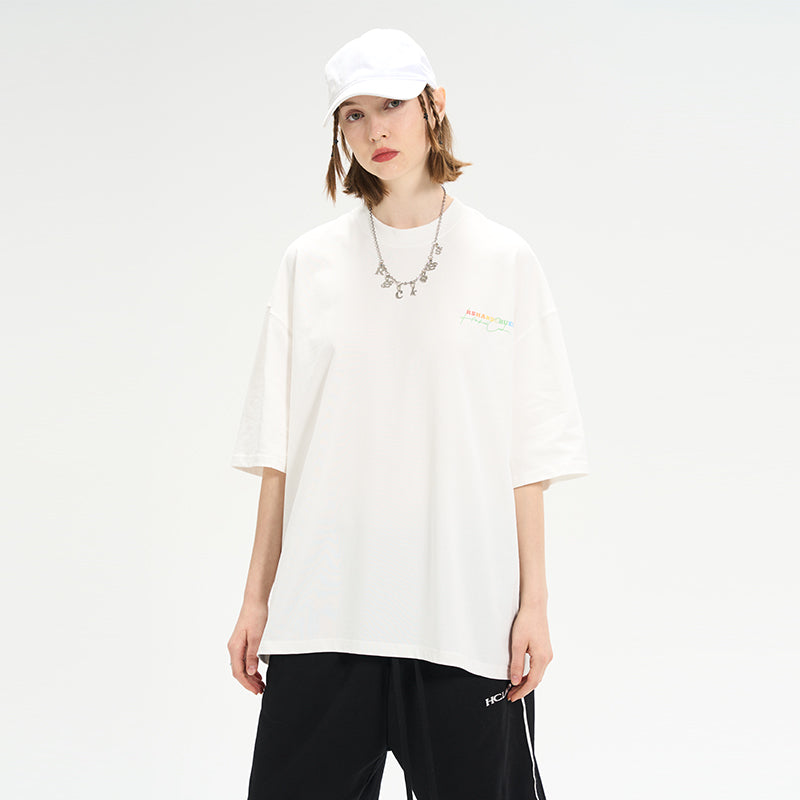 3D Rainbow Ring Printed Tee