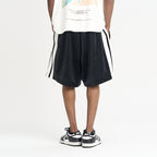 Velvet Striped Gothic Logo Shorts