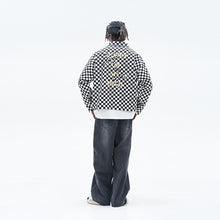 Load image into Gallery viewer, Checkerboard Printed Zipper Jacket
