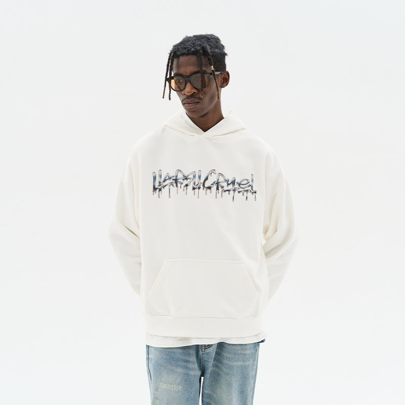 Metal Liquid Graffiti Printed Hoodie