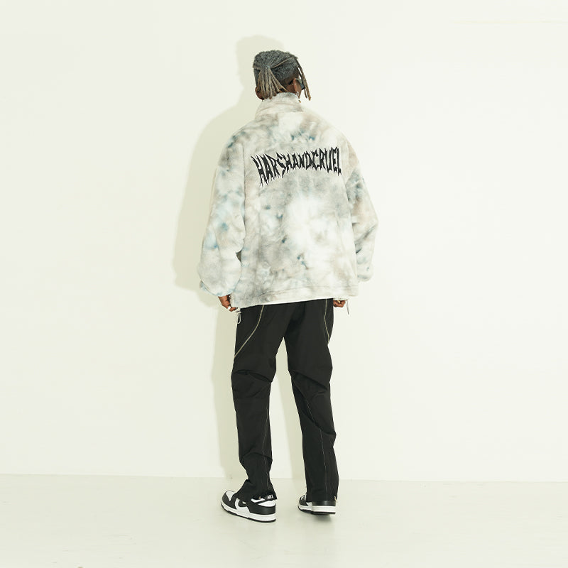 Tie-Dyed Embroidered Logo Jacket