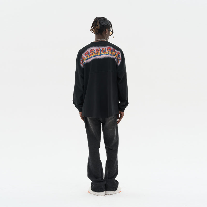 3D Logo Graffiti Printed L/S Shirt