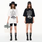 Spray Painted Flowers Printed Tee