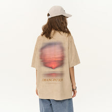 Load image into Gallery viewer, Handpainted Sunset Suede Tee
