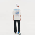 Monet Oil Painting Handwriting Logo Printed Tee
