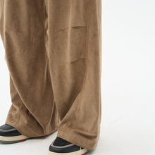 Load image into Gallery viewer, Suede Pleated Flared Trousers
