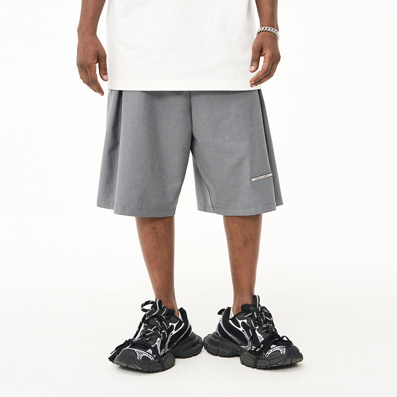 Pleated Casual Suit Shorts