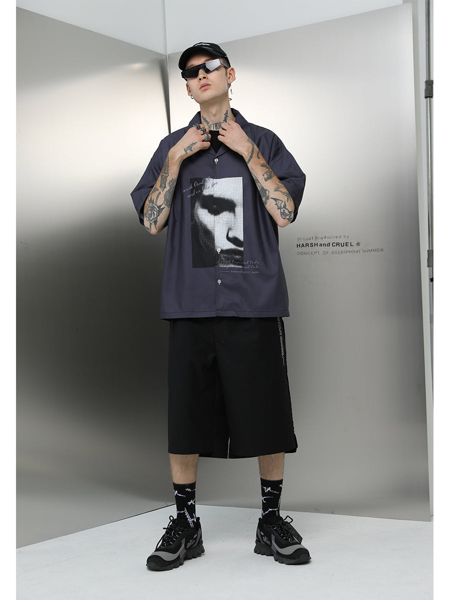 Portrait Print Cuban Shirt