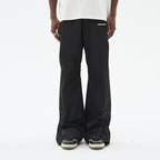 Wide Leg Buttons Flared Trousers