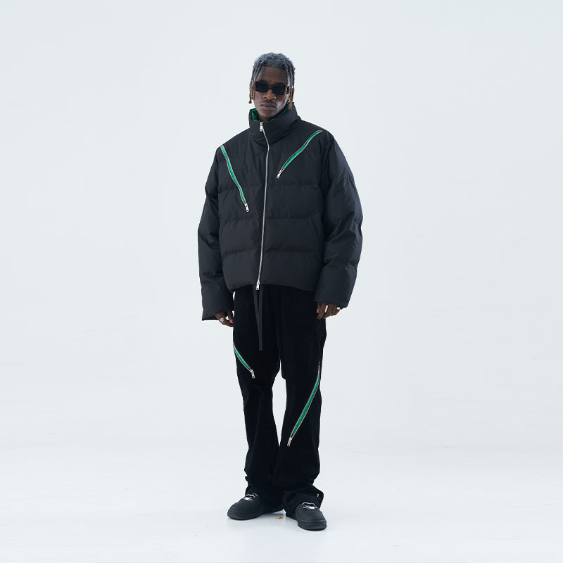 Zipper Layer Down Jacket