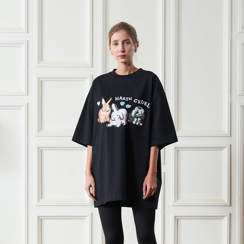 Handpainted Rabbits Logo Tee
