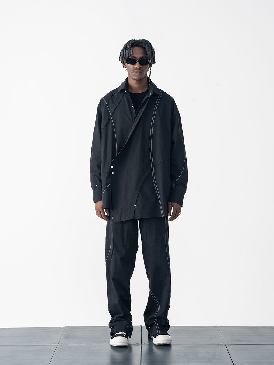 Arc Shape Asymmetric Shirt