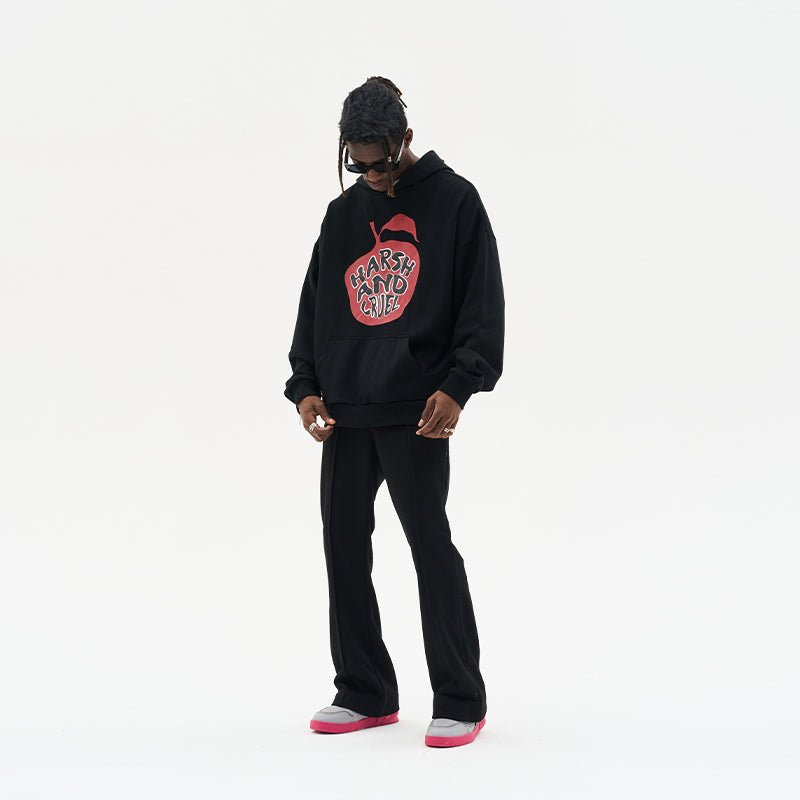 Red Apple Logo Printed Hoodie