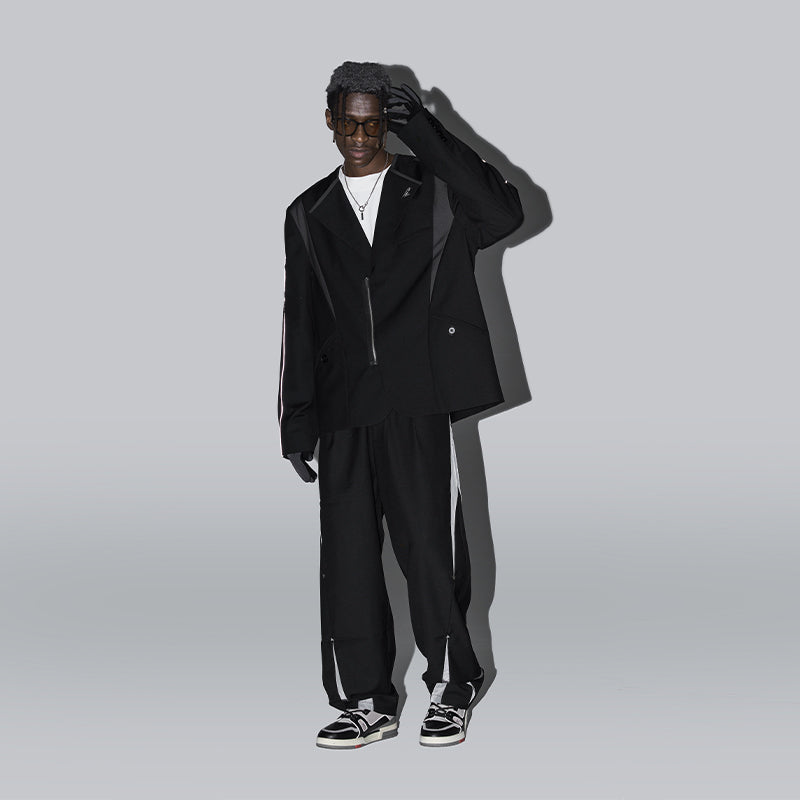 Reflective Sleeves Suit Jacket