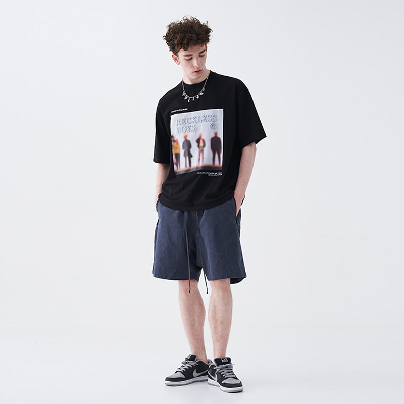 Embossing Blurred Picture Tee
