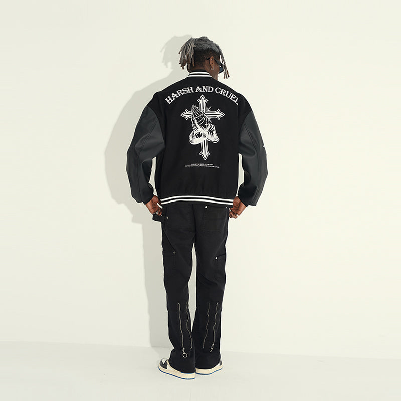 Commission Embroidered Varsity Jacket – Harsh and Cruel